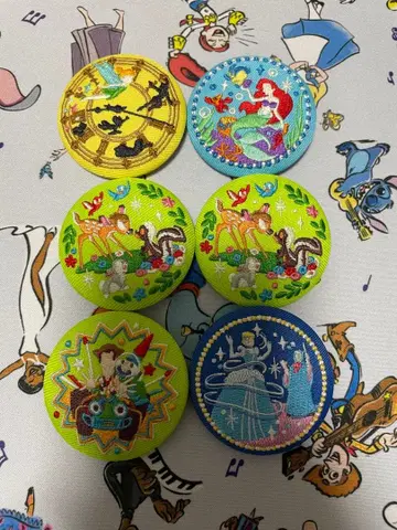 디즈니 자수 캔뱃지 세트