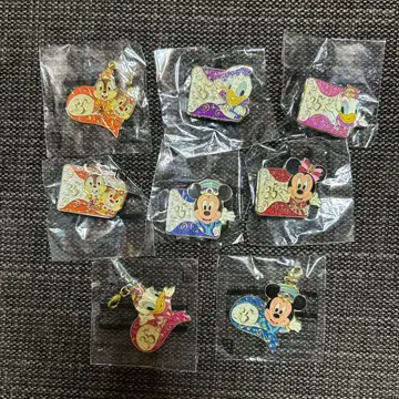 디즈니 핀 배지 참 8개 세트 35주년 미개봉 새상품