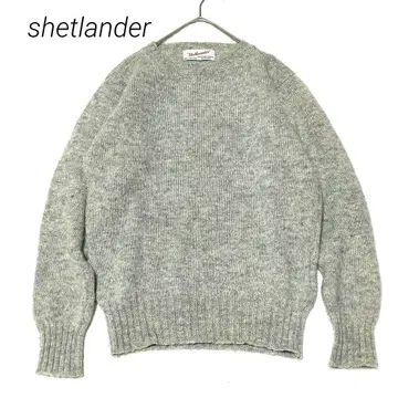 shetlander 셰틀랜더 울 스웨터 그레이 Bshop