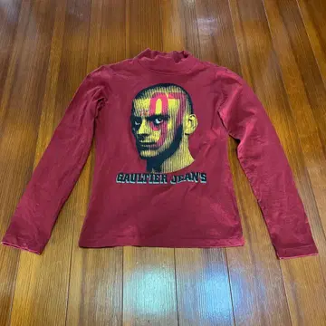 90s GAULTIER jeans 프린트 하이넥 티셔츠