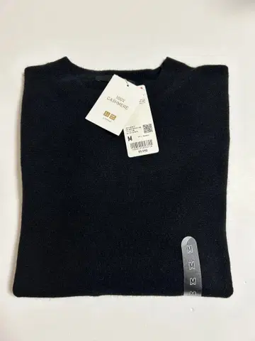 UNIQLO 유니클로 캐시미어 100% 크루넥 스웨터 블랙 M