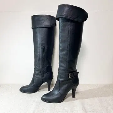 미사용급 DIANA 롱 부츠 니하이 2WAY 주름 가공 22.5cm