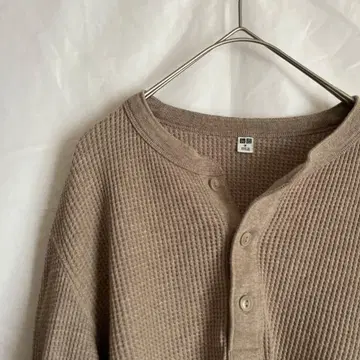 유니클로 헨리넥 와플 니트 3개 세트