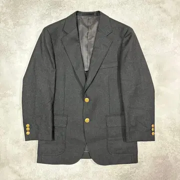 테일러드 자켓 다크 그레이 골드 버튼 깔끔한 캐주얼