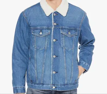 보아 카라 부착 데님 자켓