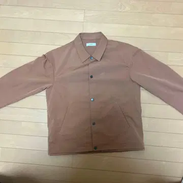 브라운 나일론 버튼 자켓