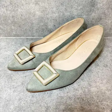 LE TALON 루탈론 포인트 버클 플랫 펌프스 23.5