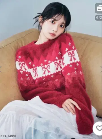 니트 스웨터 [ L.B CANDY STOCK ] 리본 비쥬 니트