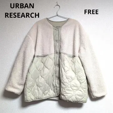 0482 URBAN RESEARCH 보아 퀼트 절개 디자인 코트 FREE