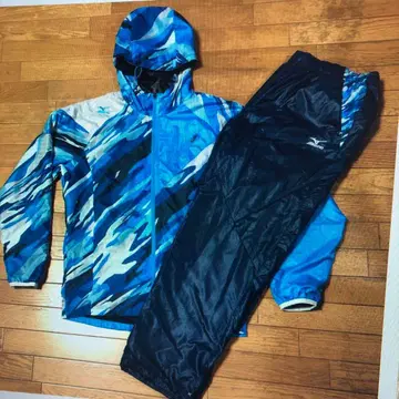 새상품급 MIZUNO 미즈노 윈드브레이커 상하의 세트 사이즈 XL 블루