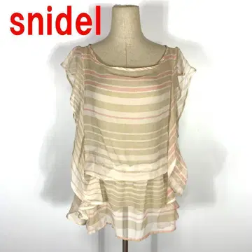 A4178 스나이델 블라우스 슬리브리스 프렌치 슬리브 베이지 F