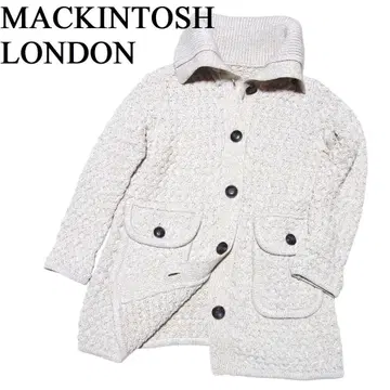 매킨토시 런던 꽈배기 니트 코트 가디건 38