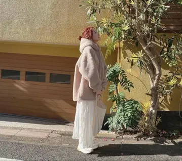 9unq 쿠앙크 복슬복슬 베어 코트 보아 후드티 히욘 한국