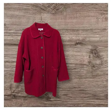 Lapin 빨간색 버튼 포함 프리 롱 코트