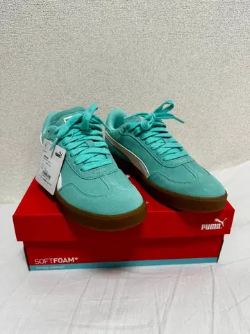 새상품 미사용 Puma 민트 그린 스니커즈 SOFTFOAM+ 24cm