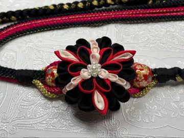 b-181 순수 실크 허리띠 후리소데 성인식 츠마미세이쿠 전사구슬 벚꽃