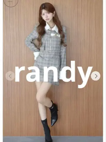 [ randy ] 타탄 체크 비대칭 버클 원피스 완판템