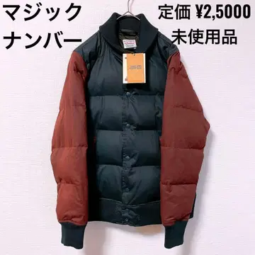 [ 미사용품 ] 매직 넘버 다운 자켓 M 네이비/버건디