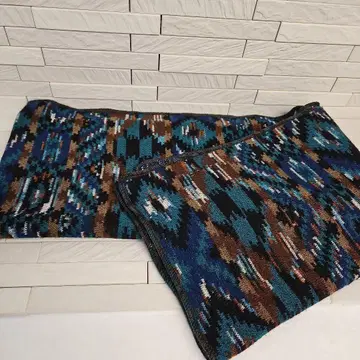 미쏘니 이탈리아제 기하학 패턴 울 머플러