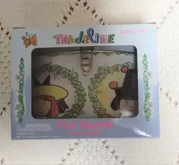 마들렌짱 박스형 틴제 저금통 자물쇠 포함 그림책 캐릭터 tin 캔
