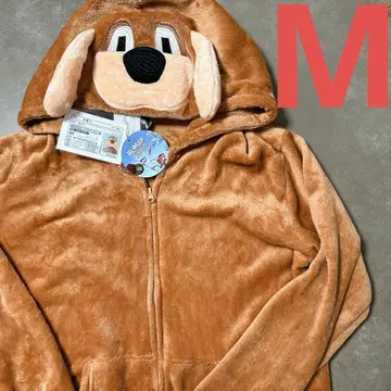 [ 미사용 새상품 ] 스티커 포함 휴먼 폴 플랫 지퍼 후드티 브라운 M