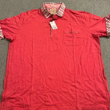 NATURAL FLAVOR 빨간색 피케 셔츠 L 새상품