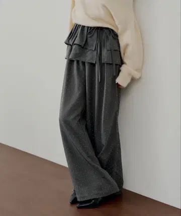 Chico 탈부착 프릴 루즈 슬랙스 팬츠