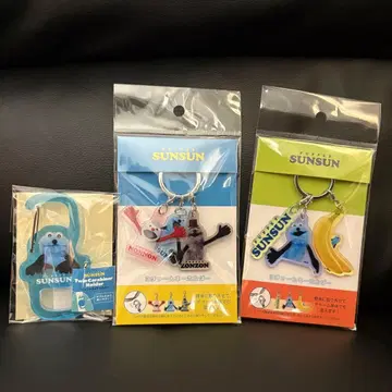 새상품 퍼펫 스순 트윈 카라비너 홀더 3 참 키링 3개