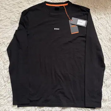 미사용 택 포함 휴고 보스 긴팔 풀오버 남성용 블랙 M