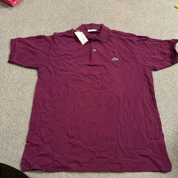 LACOSTE 퍼플 피케 셔츠 사이즈 5
