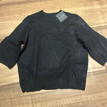블랙 반소매 니트 M 사이즈