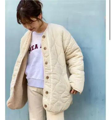 캐널진 viaj 퀼팅 보아 자켓