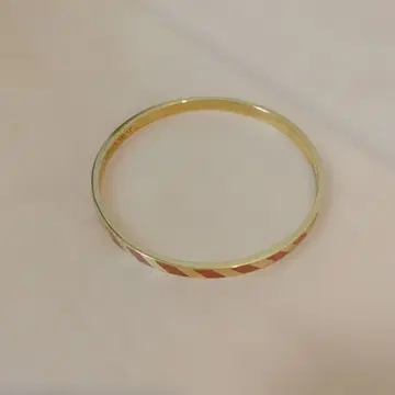 Kate Spade 골드 핑크 스트라이프 팔찌