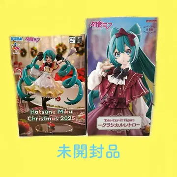 하츠네 미쿠 피규어 2개 세트 크리스마스 레트로 [미개봉품]