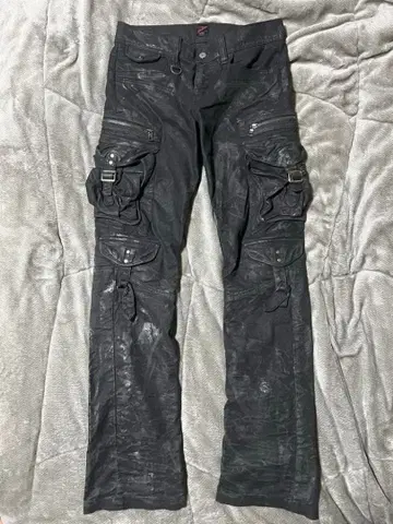 코팅 기믹 가스 마스크 카고 팬츠 시크 스타일 Y2K Archive