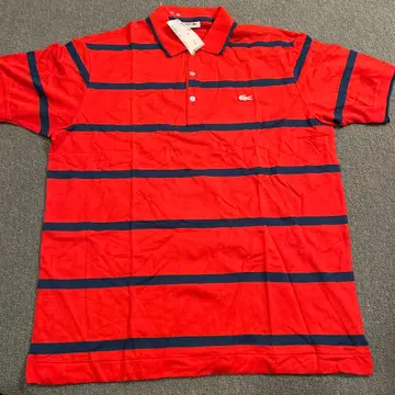 LACOSTE PH842ZE 피케 셔츠 사이즈 5 레드/네이비