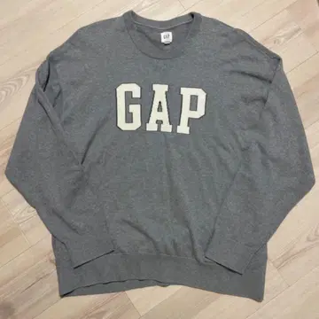 GAP 그레이 로고 맨투맨 니트 XL
