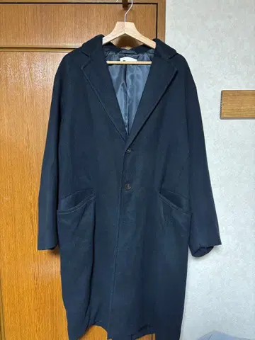 단종 WYM 체스터 코트 네이비 M