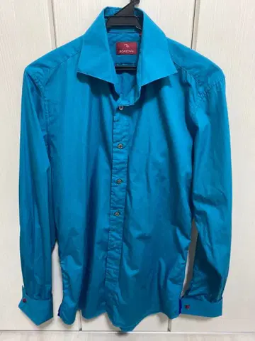 [새상품급] BOATENG 터콰이즈 더블 커프스 드레스 셔츠 M 사이즈