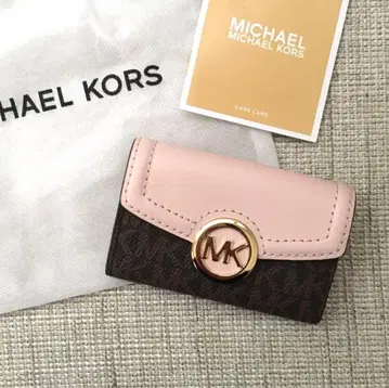 새상품 마이클코어스 MICHEAL KORS 브라운 핑크 키케이스
