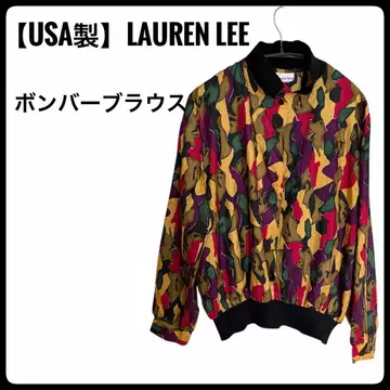 [ USA제 ] 로렌 리 빈티지 올 패턴 봄버 블라우스 자켓 14