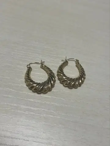 아발란체 골드 후프 귀걸이