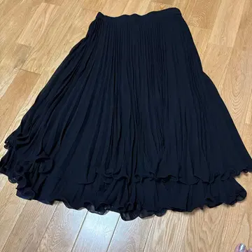 Libeline 블랙 플리츠 롱 스커트 13호