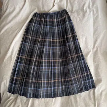 어반 리서치 도어스 체크 플리츠 스커트