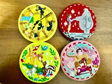 디즈니 캐릭터 자수 캔뱃지 비스킷 2 디즈니