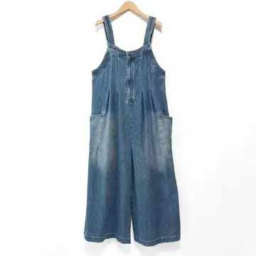 새상품급 mililopiulu 와이드 콤비 데님 살로펫 팬츠 루즈핏