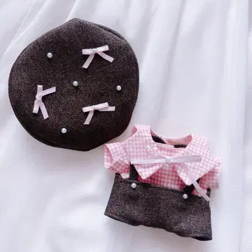 인형 옷 하피누이 치비누이 치비스토 딸기 초코 리본 베레모