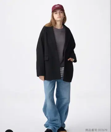 [ 미사용 새상품 ] 코지 멜톤 하프 코트 XL 사이즈 블랙