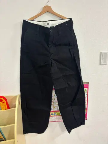 UNIQLO U 블랙 치노 팬츠 M