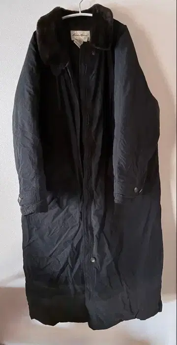 Eddie Bauer 보아 옷깃 히든 버튼 구스다운 롱 코트